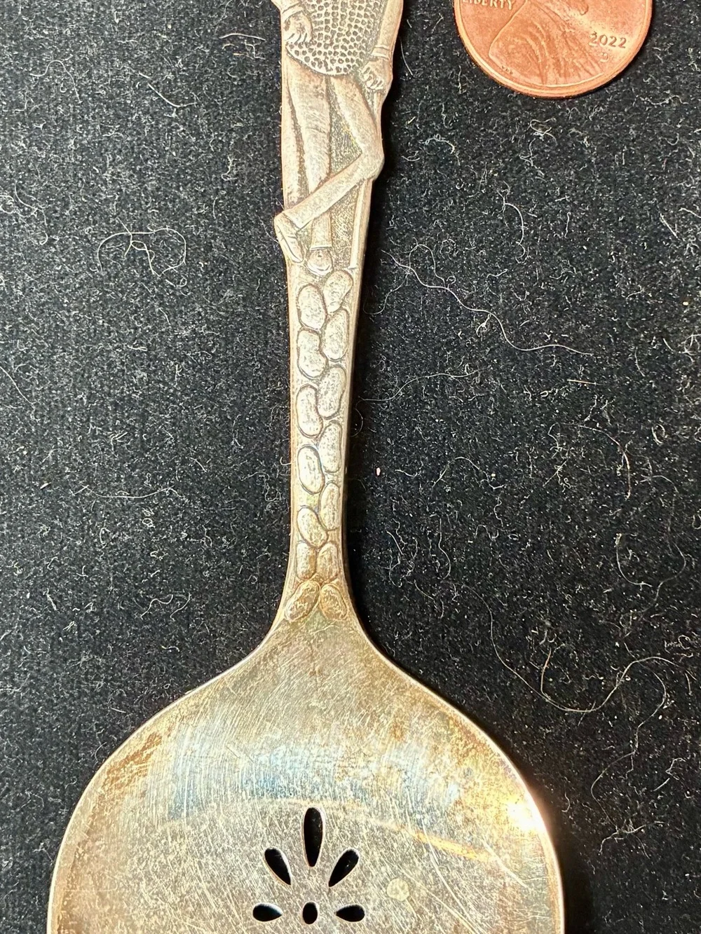Vintage Planters Peanut Silver plate Metal -Themed Collectible Spoon by Carlton